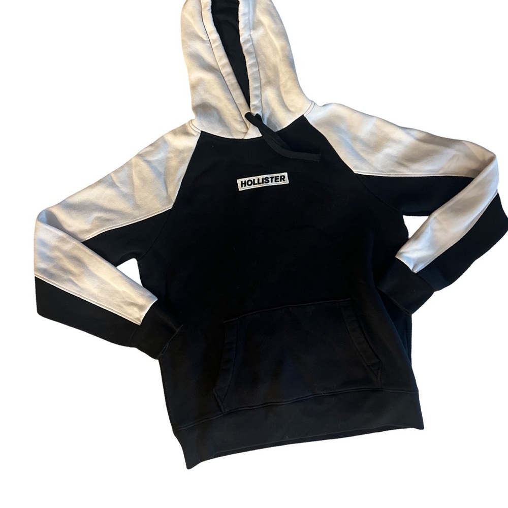 Hollister Two-Tone Black and White Hoodie